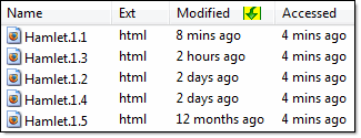 File times mode 'by age'